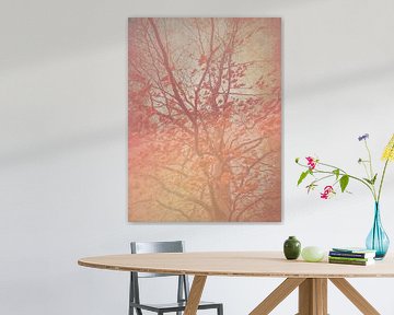 Dreamy landscape of a tree in warm colours by Imaginative