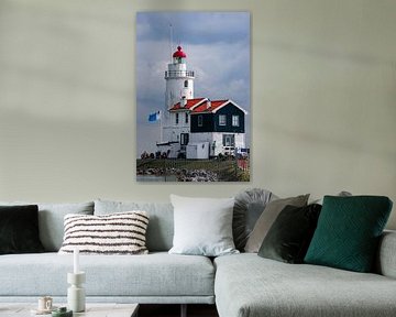 Horse of Marken. Lighthouse on the Markermeer by Alice Berkien-van Mil