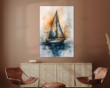 Sailboat abstract by Bert Nijholt