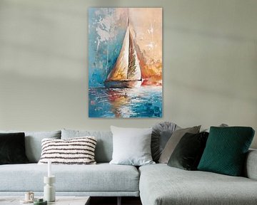 Sailboat abstract by Bert Nijholt