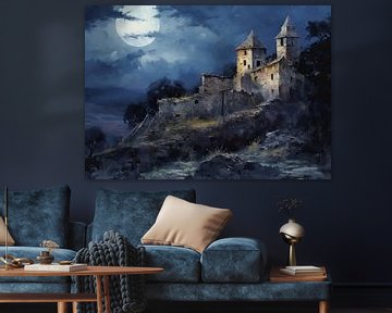 Moon Night by Abstract Painting