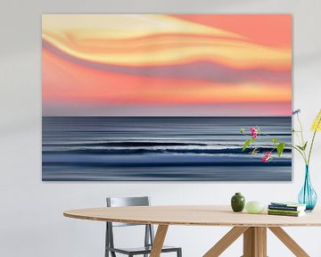 De laatste golven - Abstracte minimalistische zee van Dirk Wüstenhagen