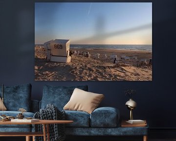 Strandkorb mit Ausblick bei Westerland auf Sylt von Martin Flechsig