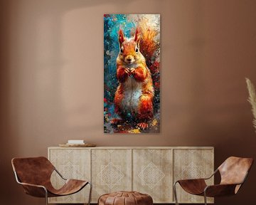 Eichhörnchen abstrakt von Blikvanger Schilderijen