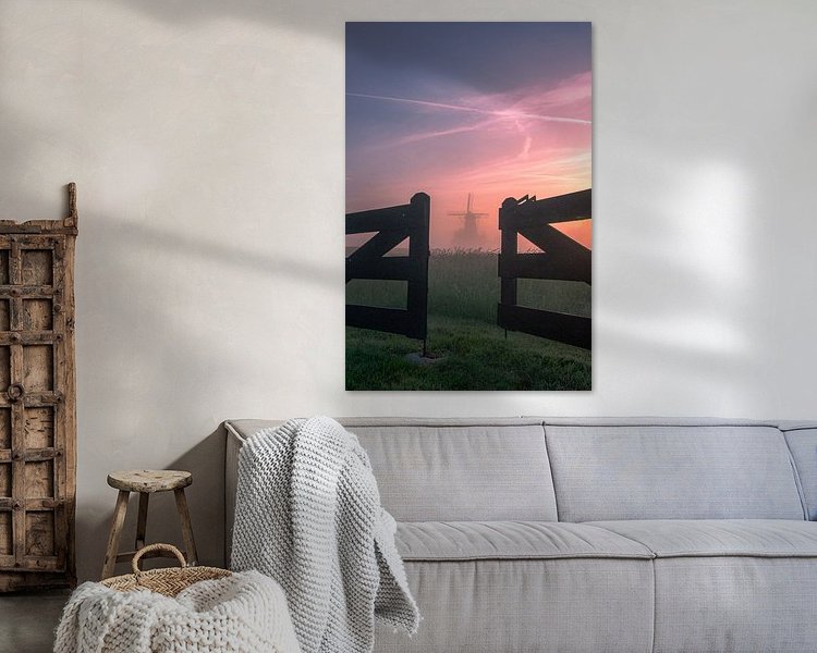 Voorbeeld van het werk in een kamer