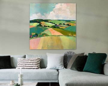 Landschap in de lente | Lente van Kunst Kriebels