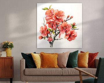 Blumen in fuzzy peach von Lauri Creates