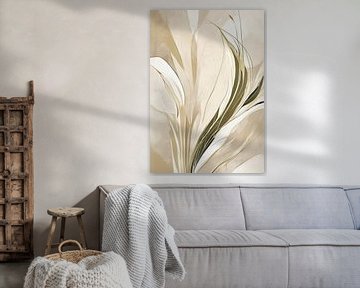 Abstract leaf shapes in neutral tones by NTRL-S