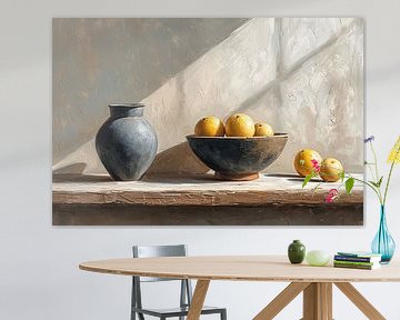 Modern Fruitstilleven | Whispering Amber Hues van Kunst Kriebels