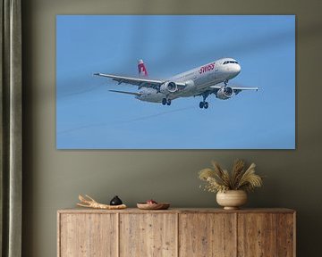 Landing SWISS Airbus A321-100.