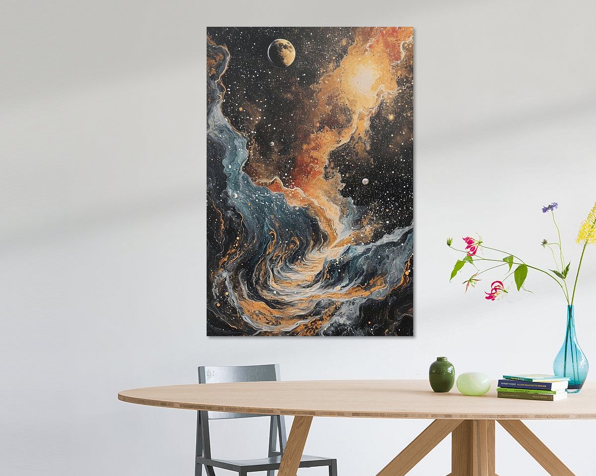 Voorbeeld van het werk in een kamer