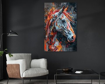 Modern abstract horse by haroulita