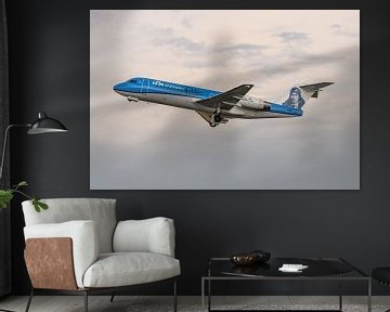 KLM Cityhopper Fokker 70 met Anthony Fokker livery.