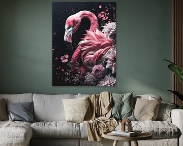 Flamingo Fantasy - Festival floral sur Eva Lee