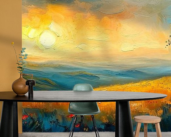 Voorbeeld van het werk in een kamer