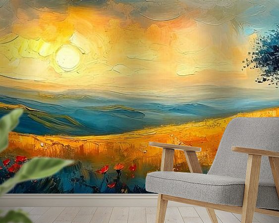 Voorbeeld van het werk in een kamer