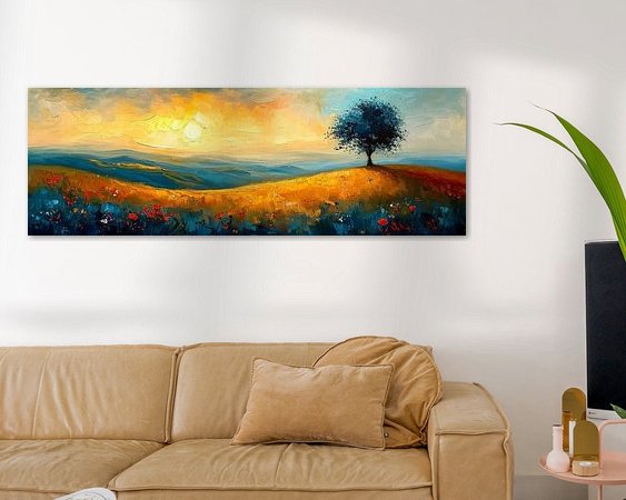 Voorbeeld van het werk in een kamer