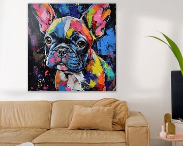 Colourful Bulldog by Wonderful Art