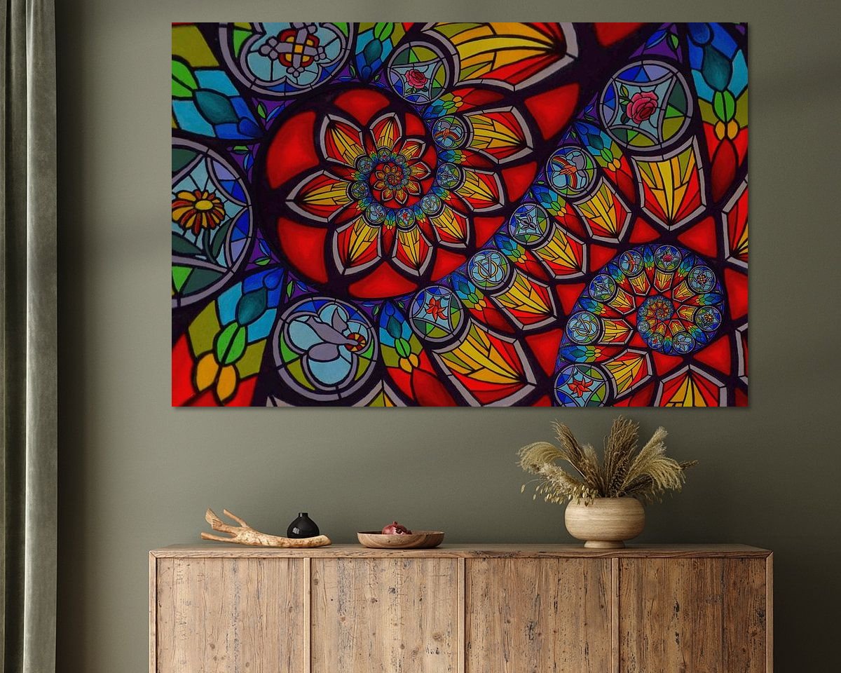 Voorbeeld van het werk in een kamer