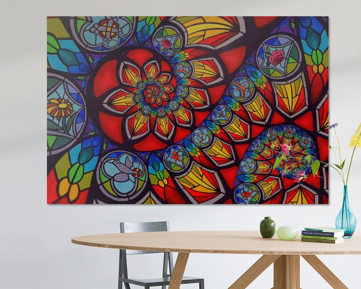 Voorbeeld van het werk in een kamer