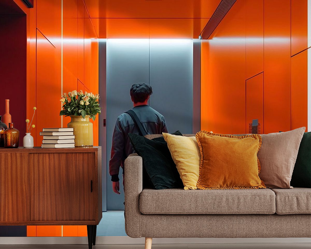 Voorbeeld van het werk in een kamer