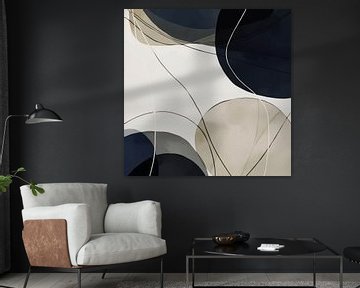 Harmony in Beige: Abstract Shapes and Connections by Color Square