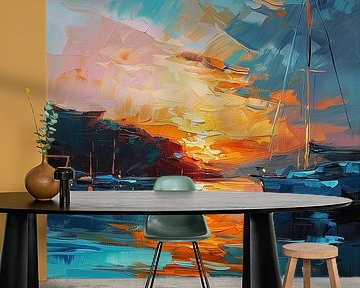 Dans van Licht op Water: Zonsondergang bij de Haven