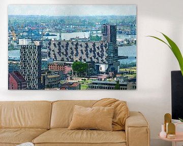 Das Lloyd-Viertel und der Hafen von Rotterdam von Frans Blok