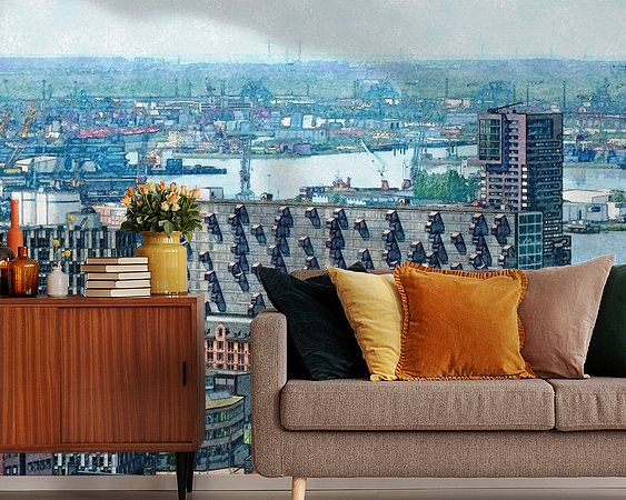 Voorbeeld van het werk in een kamer