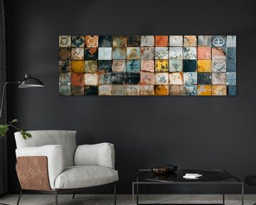 Various vintage tiles for wall panorama by Digitale Schilderijen