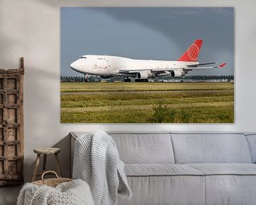 Décollage du Boeing 747-400F d'Air Cargo Global. sur Jaap van den Berg