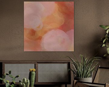 Abstract shapes in terra, pink and ocher by Dina Dankers