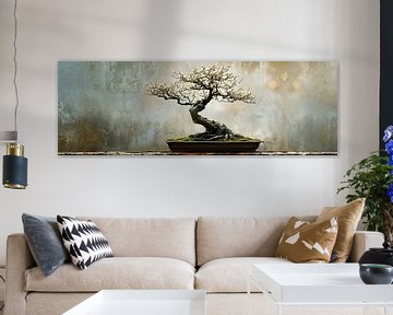 Panorama bonsai stilleven van Digitale Schilderijen