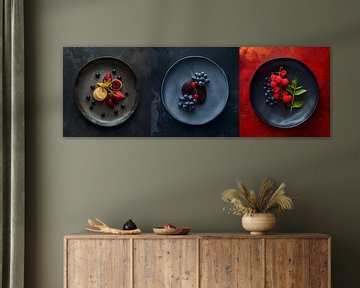 Triptyque panorama cullinairy food photography sur Digitale Schilderijen