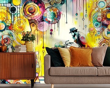 Abstrakte Illustration, inspiriert von Gustav Klimt. ( 1 ) von Ineke de Rijk