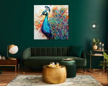 Peacock, die Kraft der Farbe von WeLoveArt