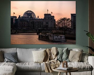 Berlijn Reichstag zonsondergang van Luis Emilio Villegas Amador