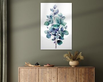 Moderne minimalistische Blauwe paarse plant van haroulita