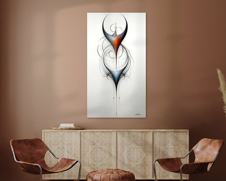 Voorbeeld van het werk in een kamer