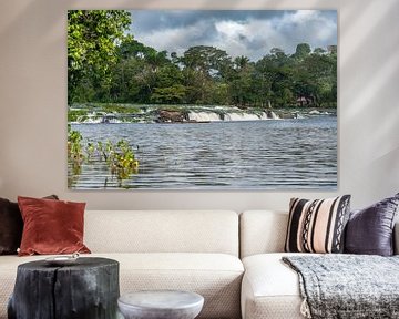 Young Maroons at Tapawatra sula on the Suriname river by Lex van Doorn