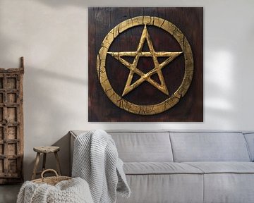 The Pentagram in Golden Harmony by Surreal Media