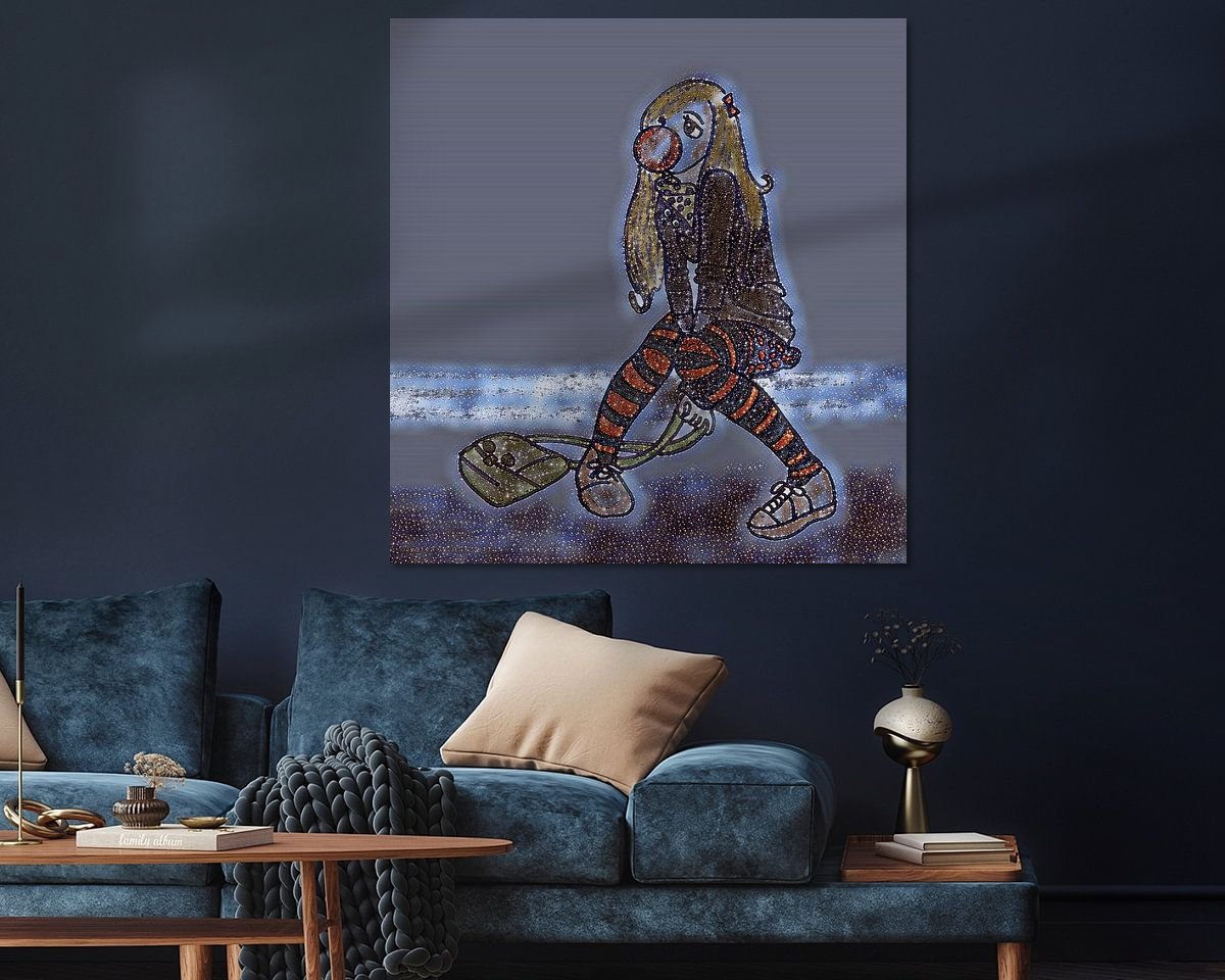 Voorbeeld van het werk in een kamer