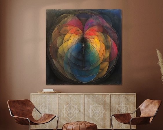 Voorbeeld van het werk in een kamer