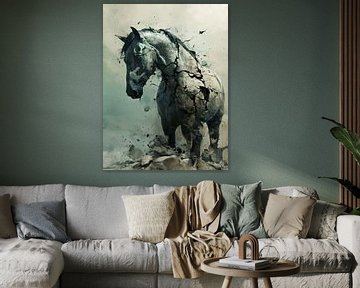Gebrochene Schönheit - Das fragmentierte Pferd von Eva Lee