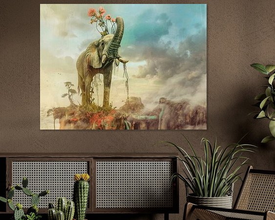Voorbeeld van het werk in een kamer