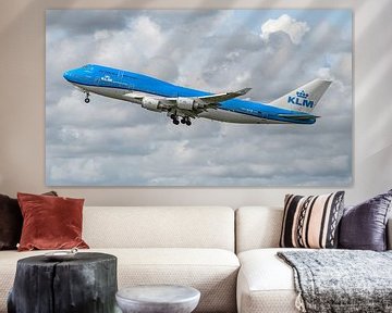 Abflug KLM Boeing 747-400 Stadt Shanghai. von Jaap van den Berg