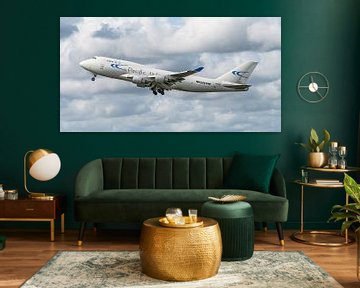 Décollage de l'avion cargo Kalitta Boeing 747-400. sur Jaap van den Berg