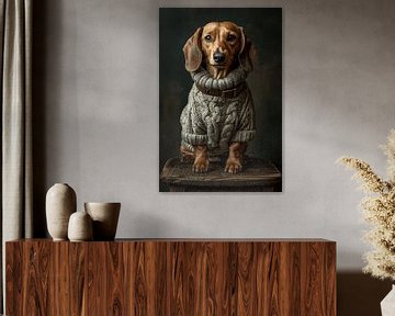 Hunde - Dackel - Gestrickter Pullover - Nr. 2 von Marianne Ottemann - OTTI