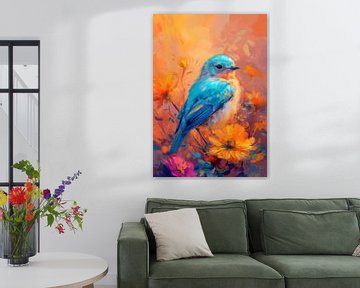 Little bird bright colors van Bianca ter Riet