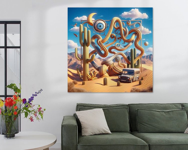 Voorbeeld van het werk in een kamer